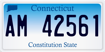 CT license plate AM42561