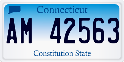 CT license plate AM42563