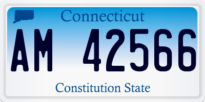 CT license plate AM42566