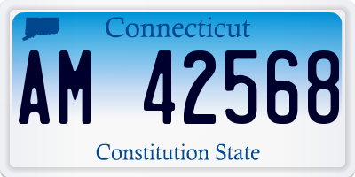 CT license plate AM42568