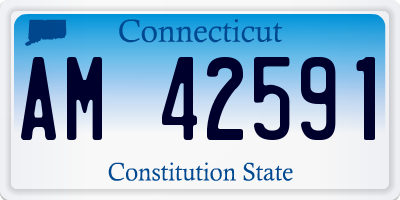 CT license plate AM42591