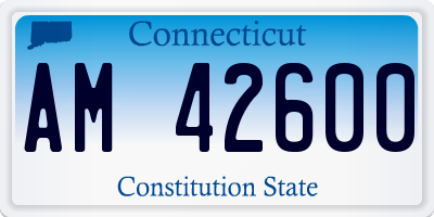 CT license plate AM42600