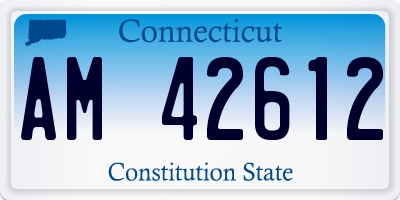 CT license plate AM42612