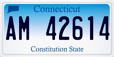 CT license plate AM42614
