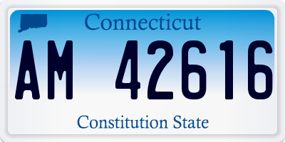 CT license plate AM42616