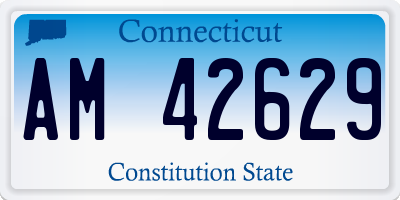 CT license plate AM42629