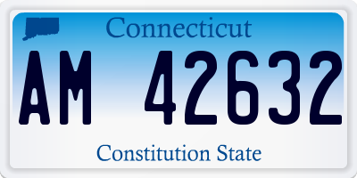 CT license plate AM42632