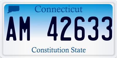 CT license plate AM42633