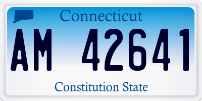 CT license plate AM42641