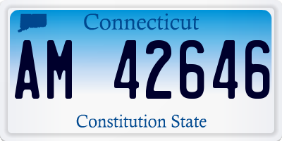 CT license plate AM42646