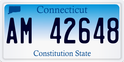 CT license plate AM42648