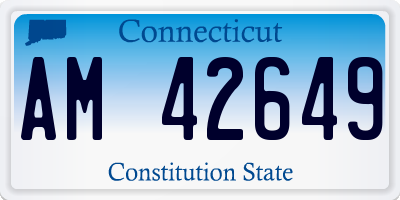 CT license plate AM42649