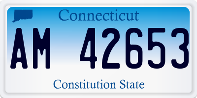 CT license plate AM42653