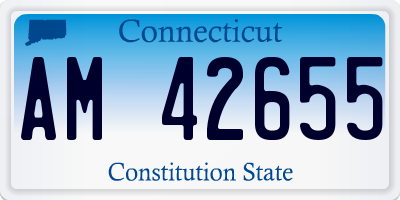 CT license plate AM42655