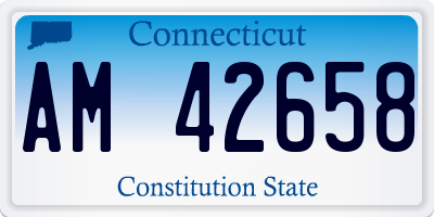 CT license plate AM42658