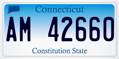 CT license plate AM42660