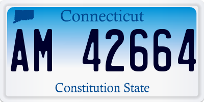 CT license plate AM42664