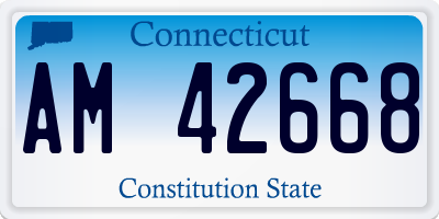 CT license plate AM42668