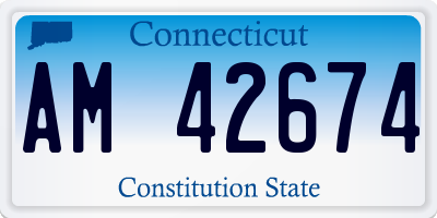 CT license plate AM42674