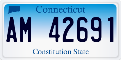 CT license plate AM42691