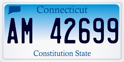 CT license plate AM42699