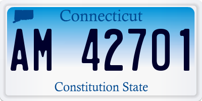 CT license plate AM42701