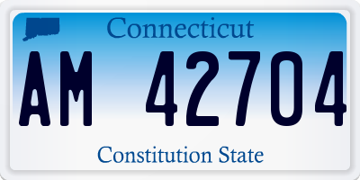 CT license plate AM42704