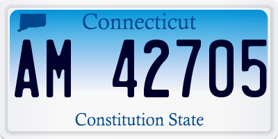 CT license plate AM42705