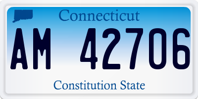 CT license plate AM42706