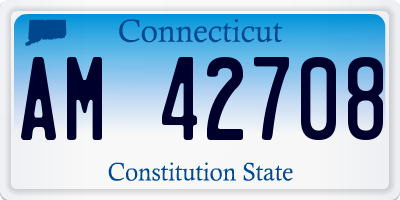 CT license plate AM42708