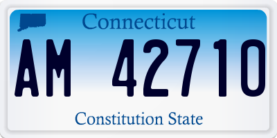 CT license plate AM42710