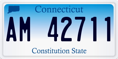 CT license plate AM42711