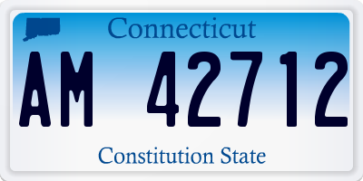 CT license plate AM42712