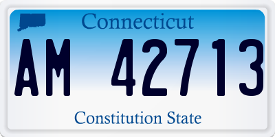 CT license plate AM42713