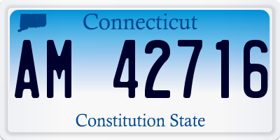 CT license plate AM42716