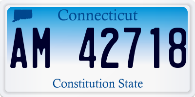 CT license plate AM42718