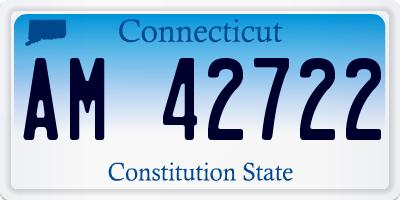 CT license plate AM42722