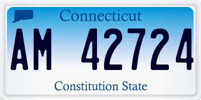 CT license plate AM42724