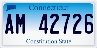 CT license plate AM42726