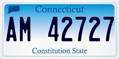 CT license plate AM42727