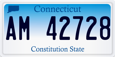 CT license plate AM42728