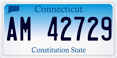 CT license plate AM42729