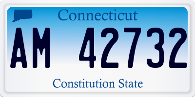 CT license plate AM42732