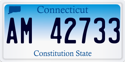 CT license plate AM42733