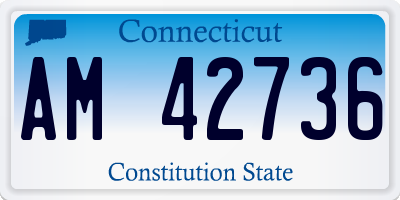 CT license plate AM42736