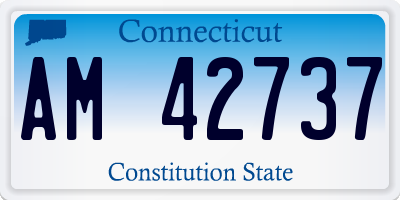 CT license plate AM42737