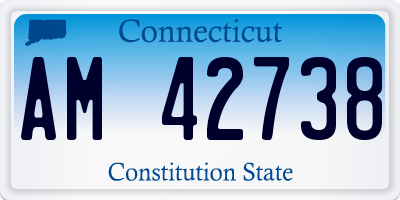 CT license plate AM42738
