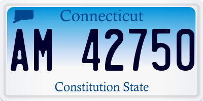 CT license plate AM42750