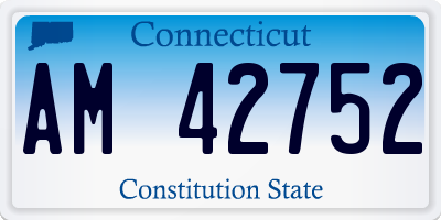 CT license plate AM42752