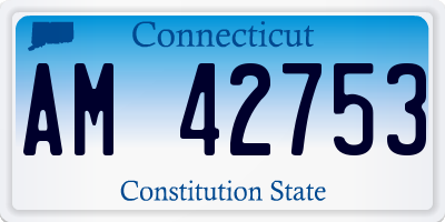 CT license plate AM42753